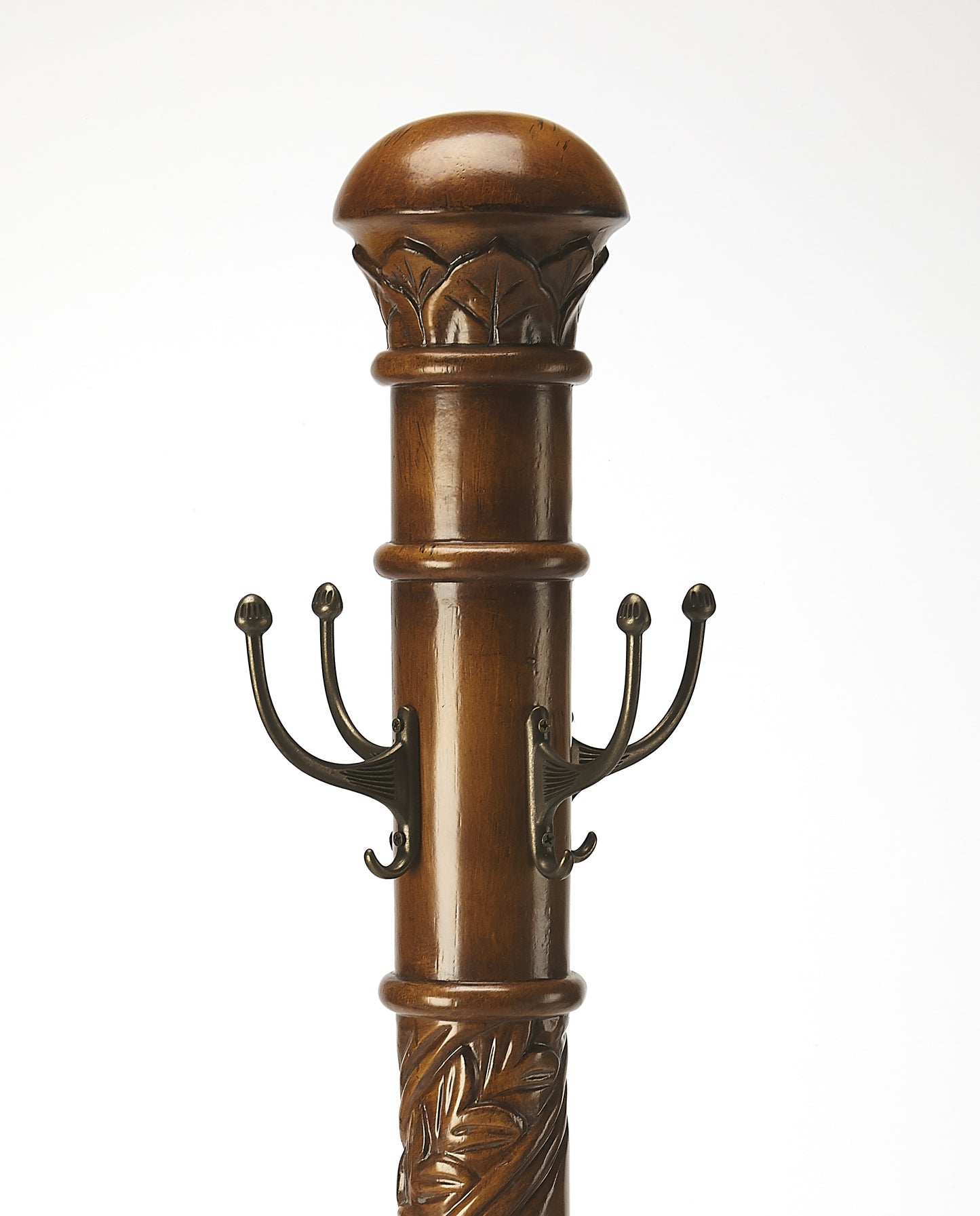 Laird Free-Standing Coat Rack With Umbrella Holder in Brown 0971001