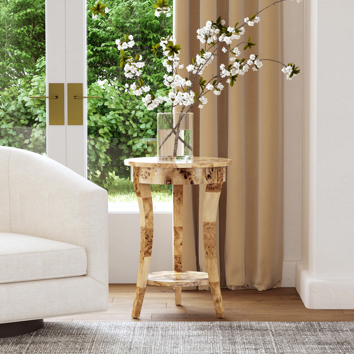 Holdin Round 18"W Side Table in Light Brown 0992443