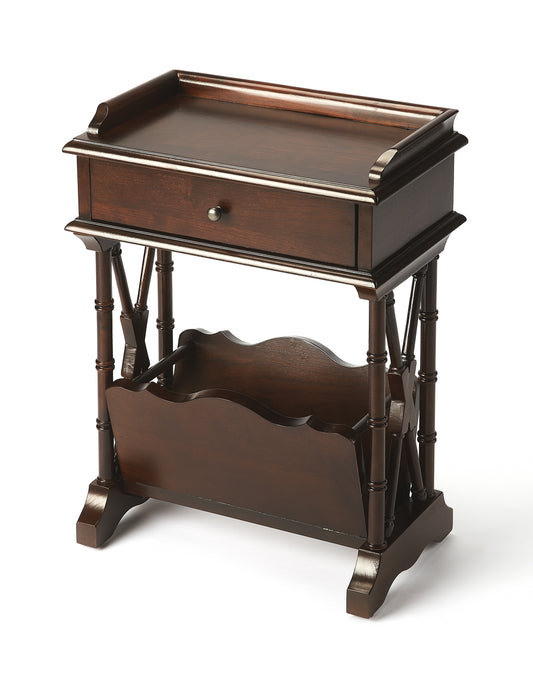 Cummings End Table with Storage in Dark Brown 0999024