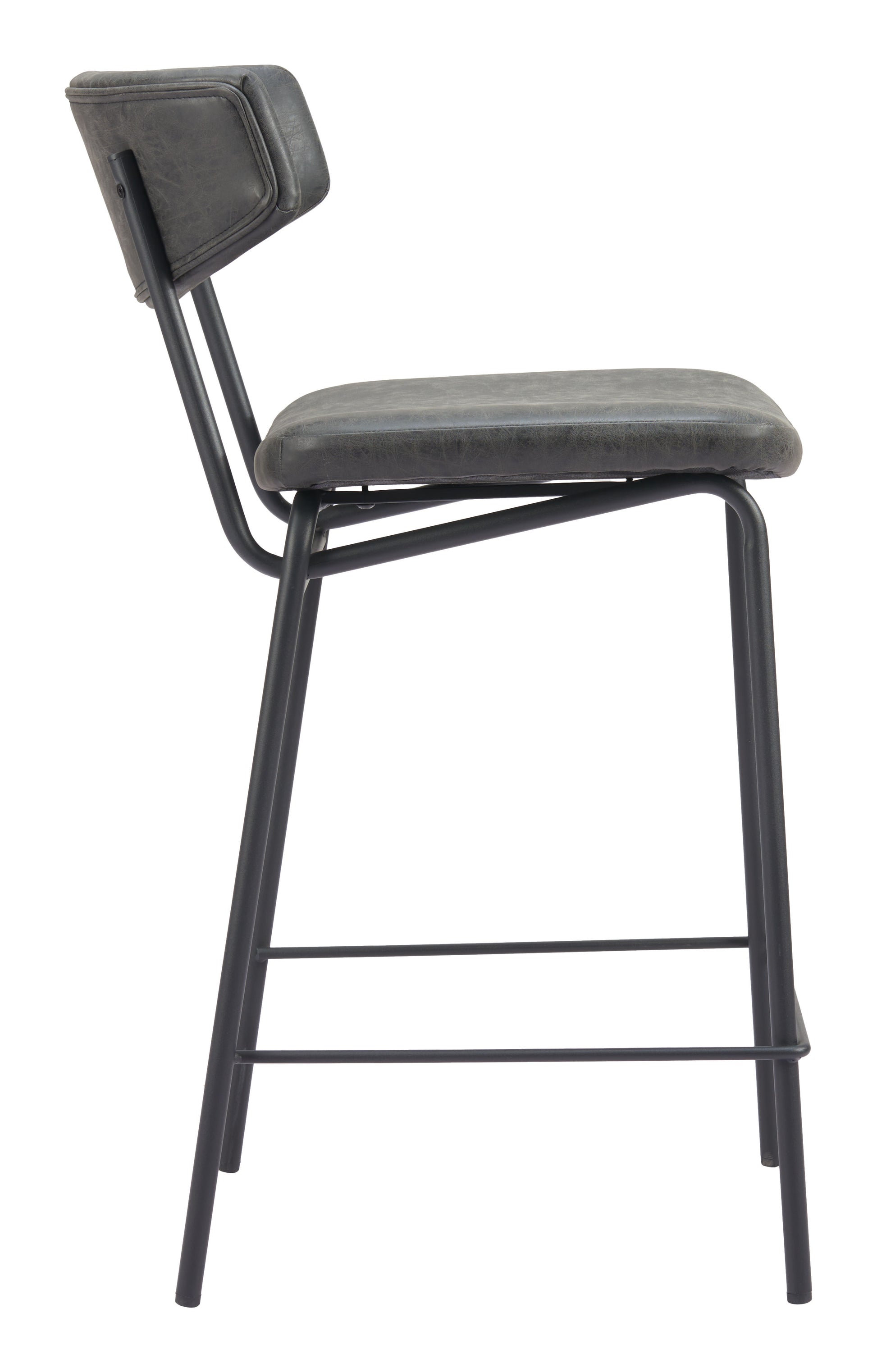 Charon Counter Stool (Set of 2) Vintage Black - 2