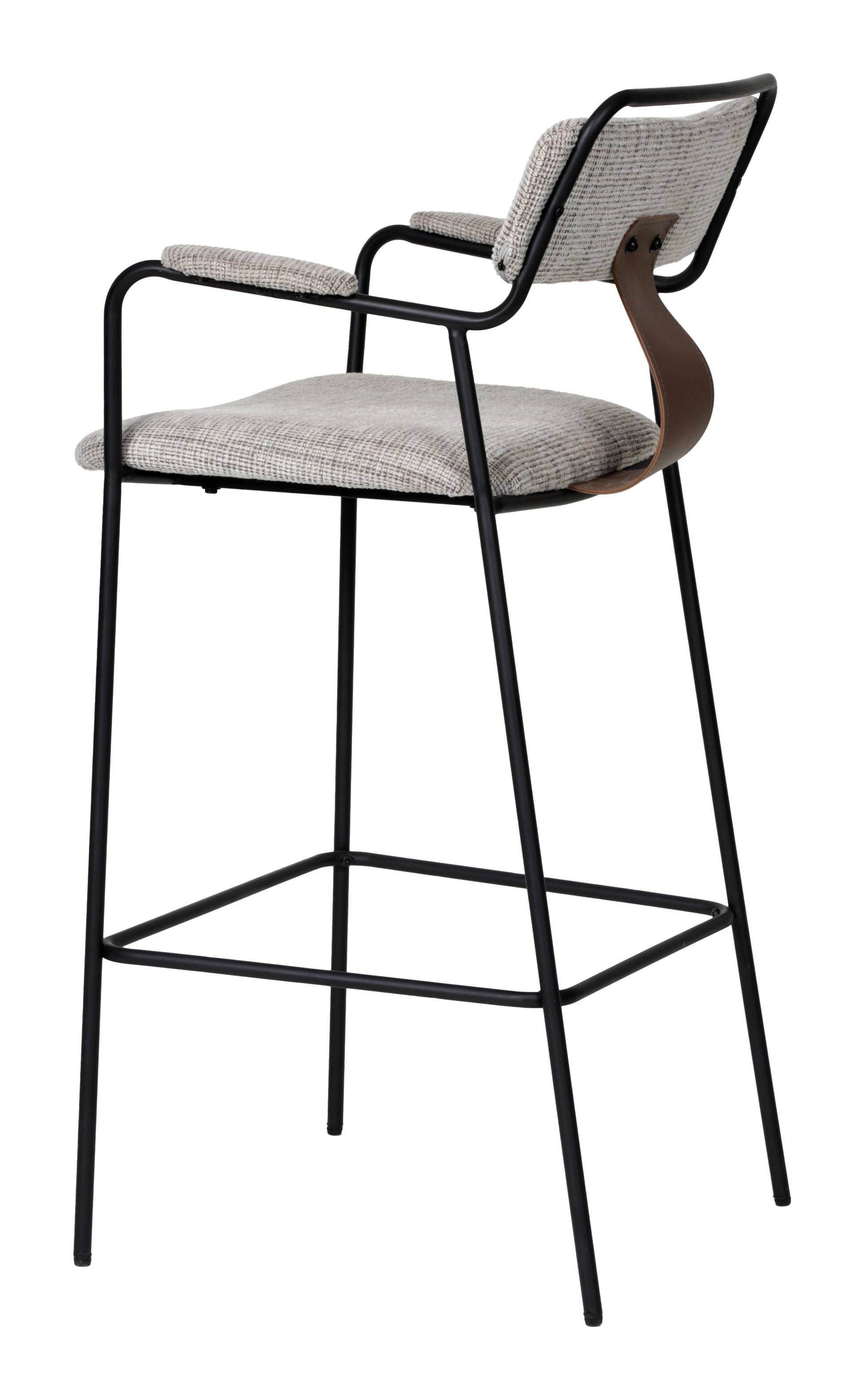 Couva Barstool (Set of 2) Gray Tweed - 5