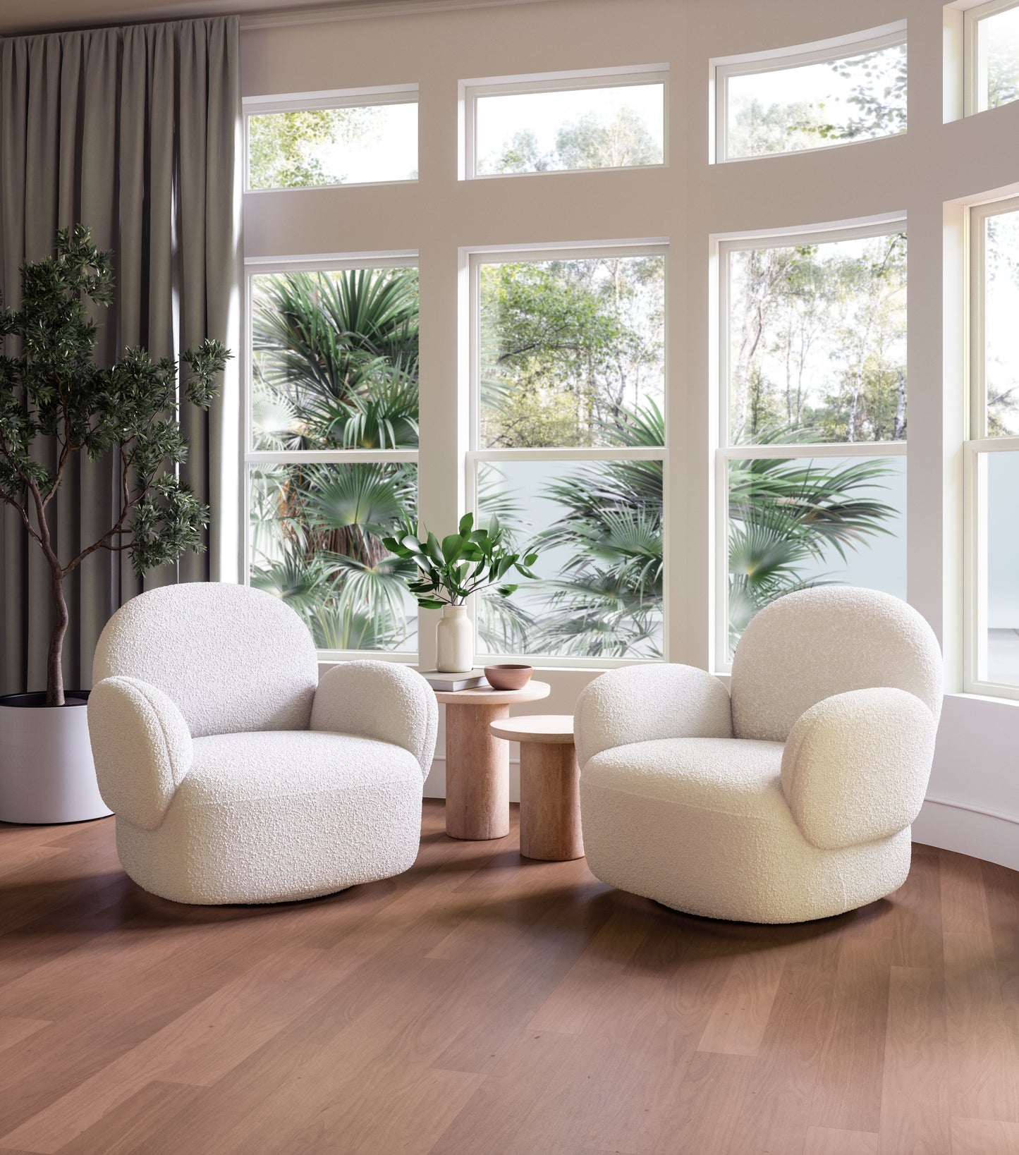 Pilka Swivel Chair White - 9