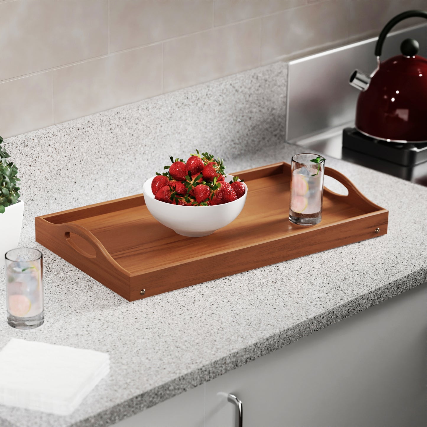 Alani Breakfast Tray, Teak