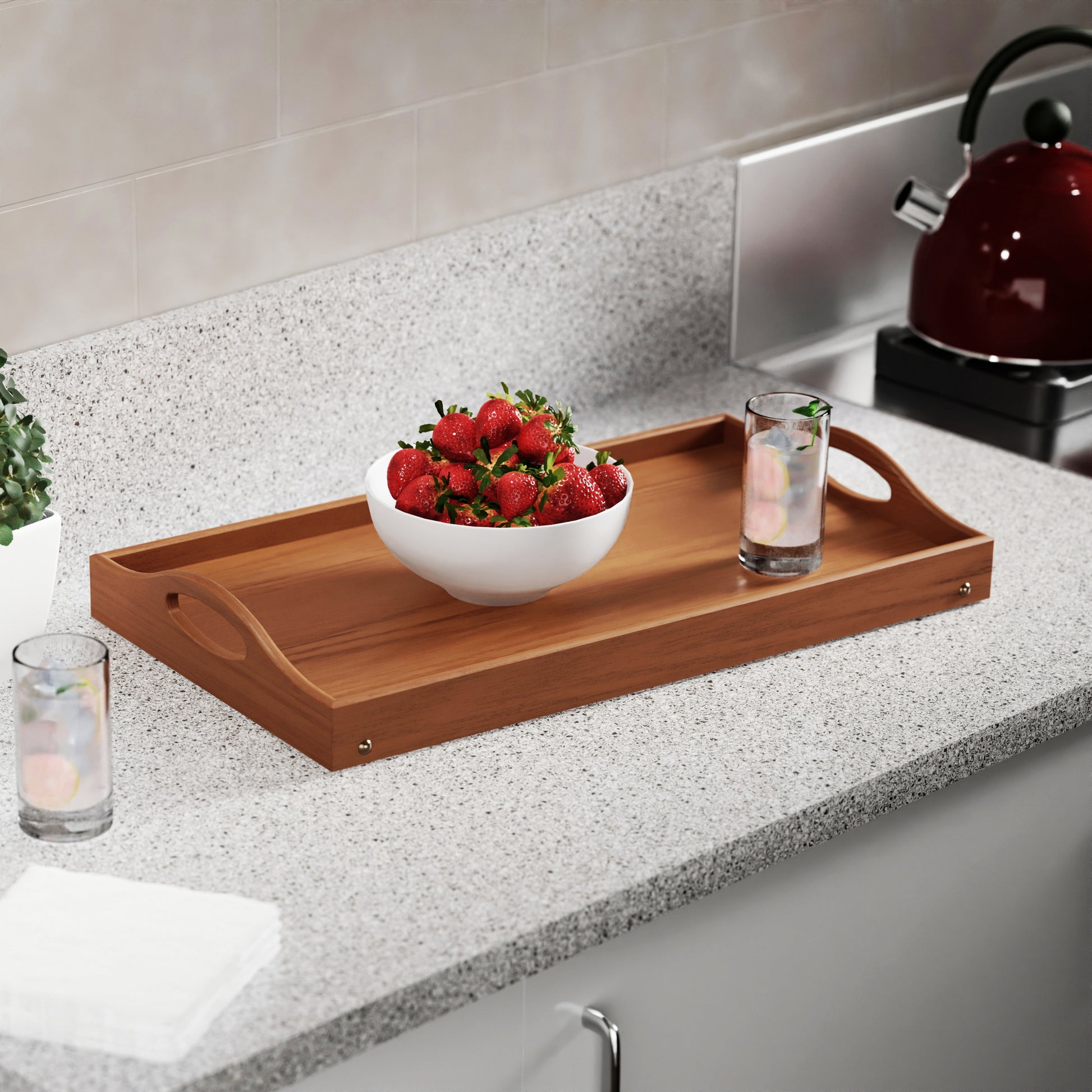 Alani Breakfast Tray, Teak