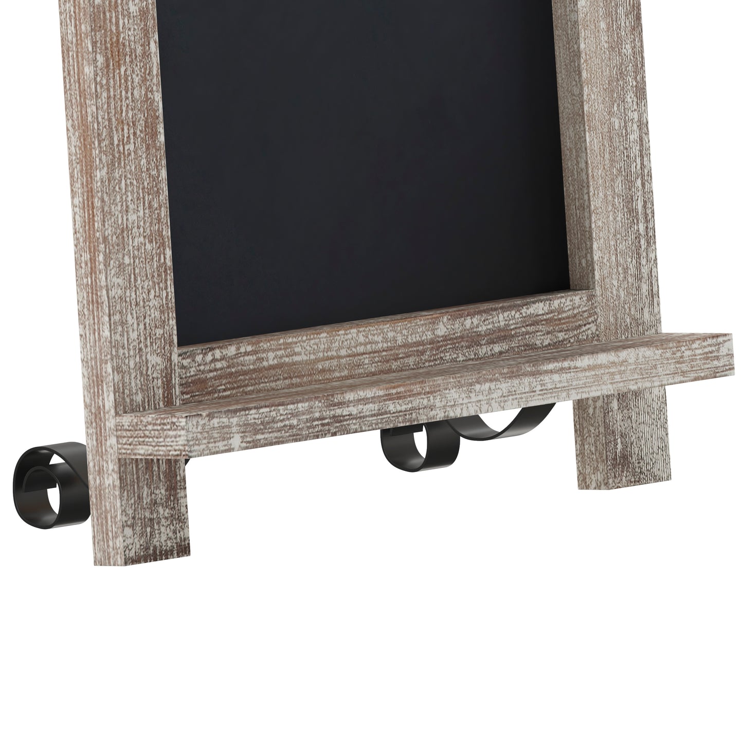 Canterbury 9.5" x 14" Weathered Tabletop Magnetic Chalkboards with Metal Scrolled Legs, Hanging Wall Chalkboards, Countertop Memo Boards, Set of 10 Weathered Brown