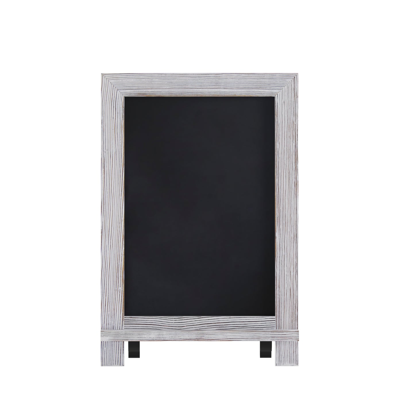 Canterbury 9.5" x 14" Whitewashed Tabletop Magnetic Chalkboards with Metal Scrolled Legs, Hanging Wall Chalkboards, Countertop Memo Boards, Set of 10 White Wash