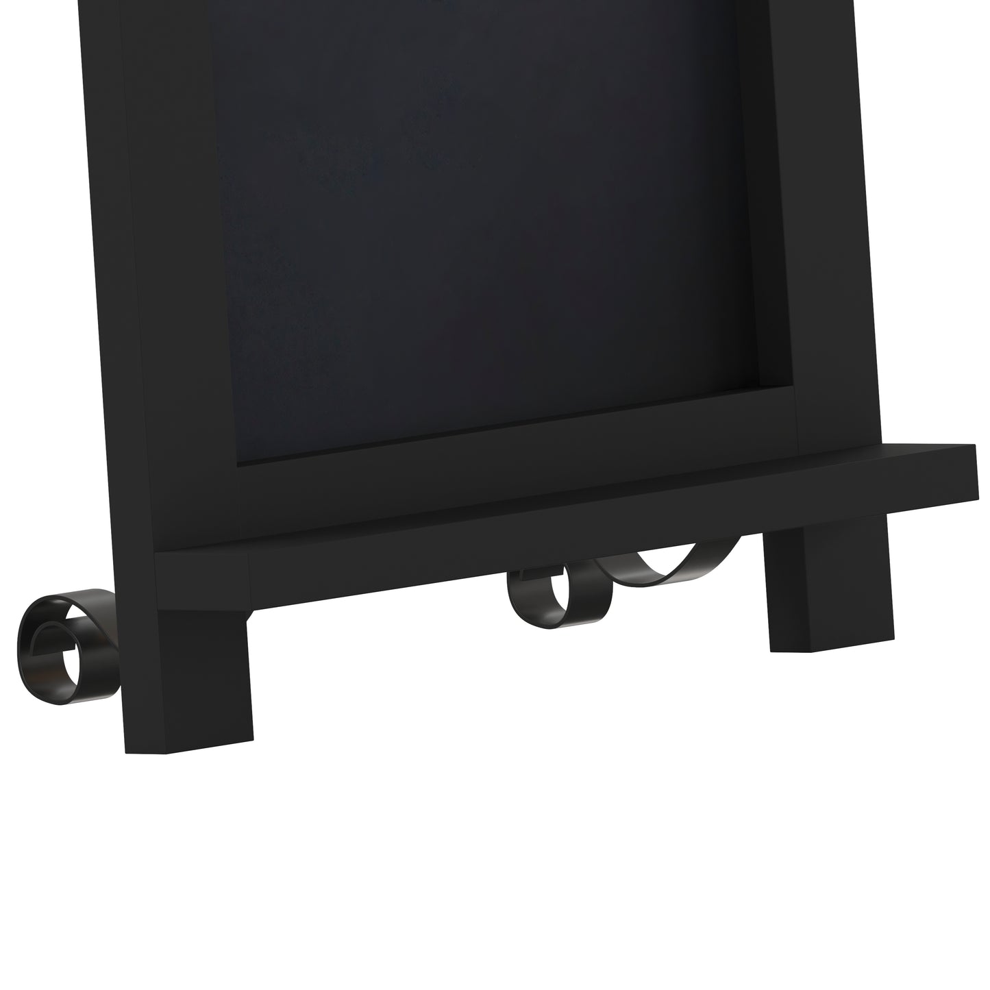Canterbury 9.5" x 14" Black Tabletop Magnetic Chalkboards with Metal Scrolled Legs, Hanging Wall Chalkboards, Countertop Memo Boards, Set of 10 Black
