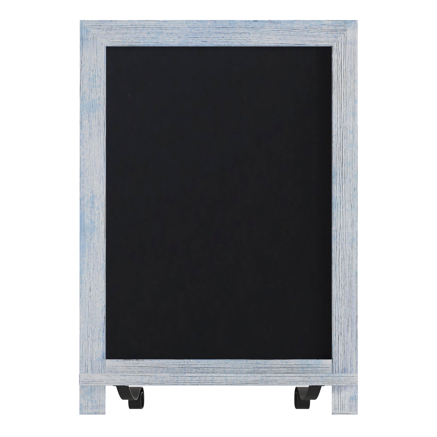 Canterbury 12" x 17" Rustic Blue Tabletop Magnetic Chalkboards with Metal Scrolled Legs, Hanging Wall Chalkboards, Countertop Memo Boards, Set of 10 Rustic Blue