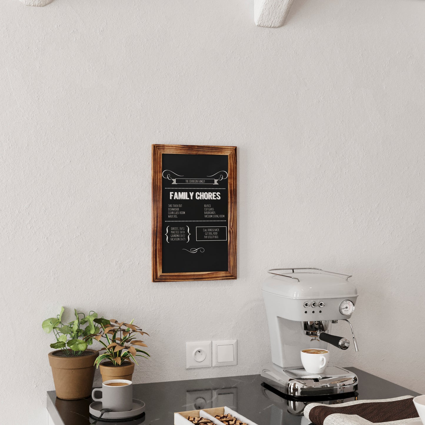 Canterbury 11" x 17" Torched Wood Wall Mount Magnetic Chalkboard Sign, Hanging Wall Chalkboard Memo Board for Home, School, or Business, Set of 10 Torched Brown 10-HGWA-GDIS-CRE8-762315-GG