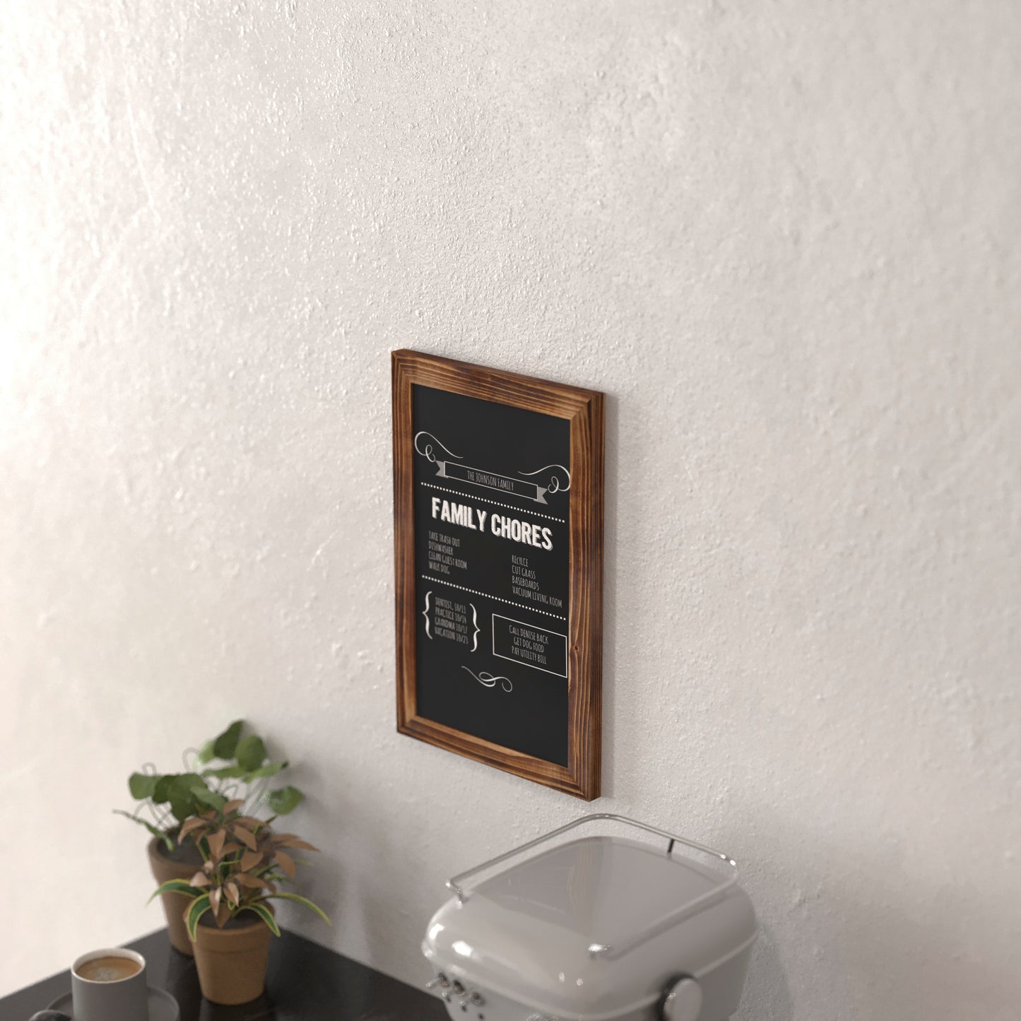 Canterbury 11" x 17" Torched Wood Wall Mount Magnetic Chalkboard Sign, Hanging Wall Chalkboard Memo Board for Home, School, or Business, Set of 10 Torched Brown 10-HGWA-GDIS-CRE8-762315-GG