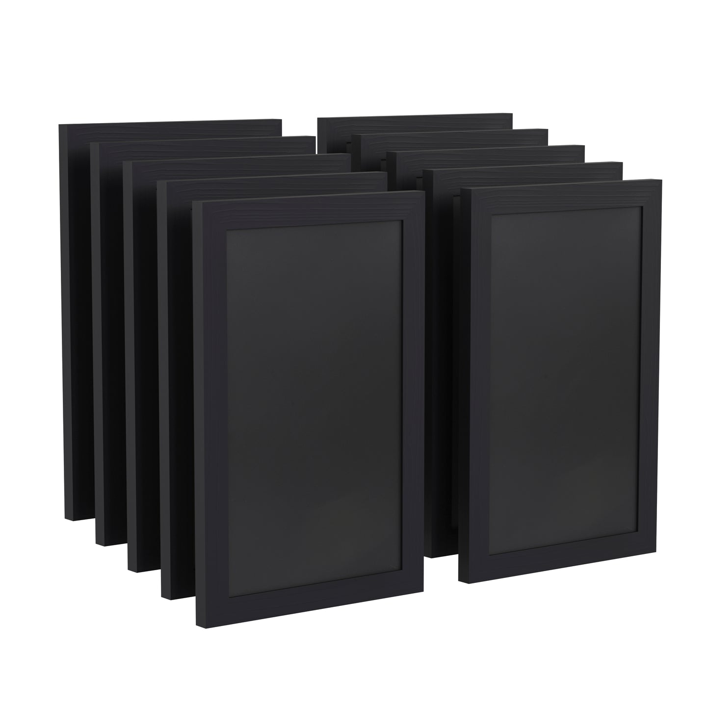 Canterbury 11" x 17" Black Wall Mount Magnetic Chalkboard Sign, Hanging Wall Chalkboard Memo Board for Home, School, or Business, Set of 10 Rustic Black 10-HGWA-GDIS-CRE8-862315-GG