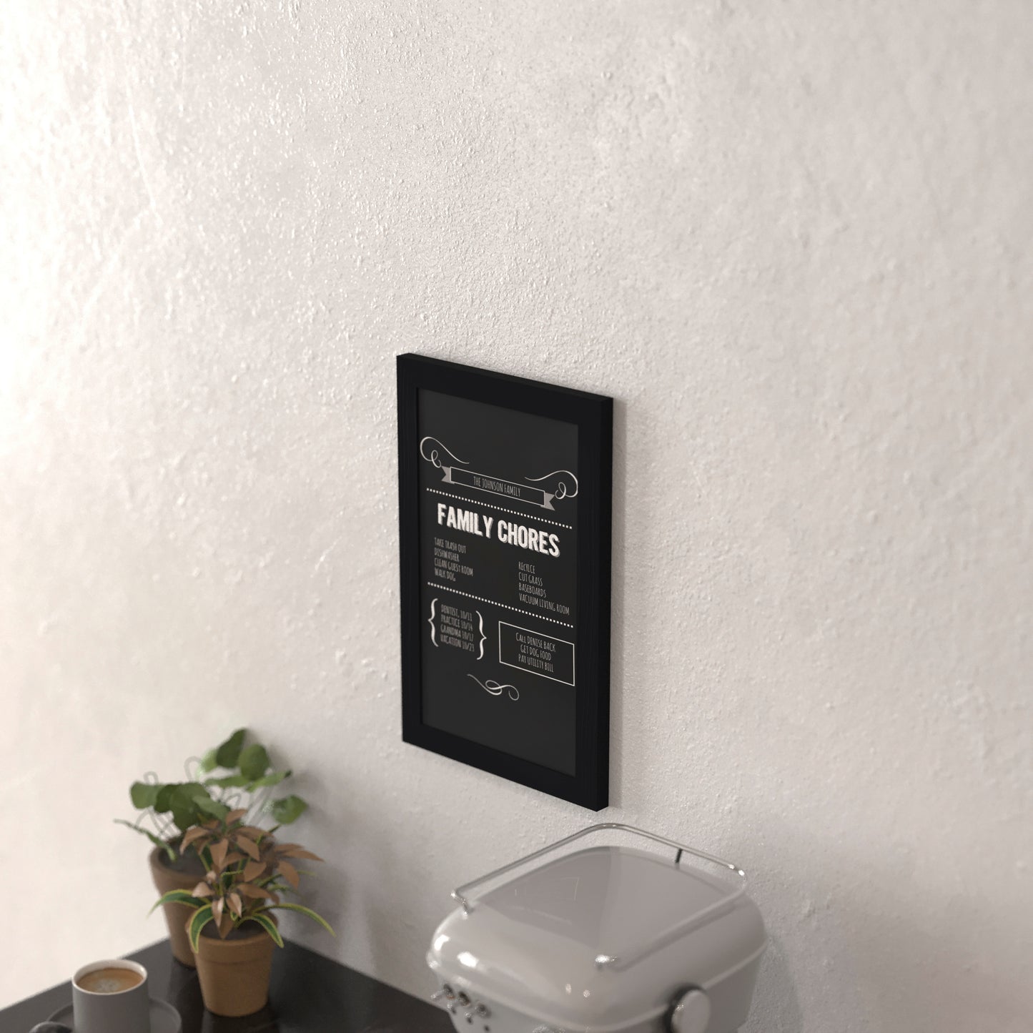 Canterbury 11" x 17" Black Wall Mount Magnetic Chalkboard Sign, Hanging Wall Chalkboard Memo Board for Home, School, or Business, Set of 10 Rustic Black 10-HGWA-GDIS-CRE8-862315-GG