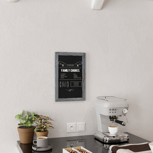 Canterbury 11" x 17" Rustic Gray Wall Mount Magnetic Chalkboard Sign, Hanging Wall Chalkboard Memo Board for Home, School, or Business, Set of 10 Rustic Grey