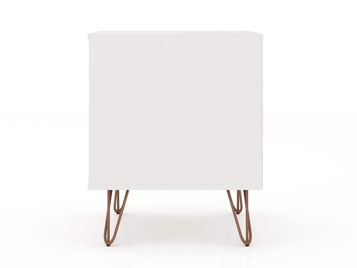 Rockefeller Mid-Century Modern 20" Nightstand in White (1-Drawer) 101GMC1