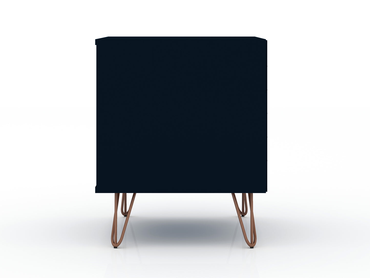 Manhattan Comfort Rockefeller 1.0 Mid-Century- Modern Nightstand with 1-Drawer in Tatiana Midnight Blue 101GMC4