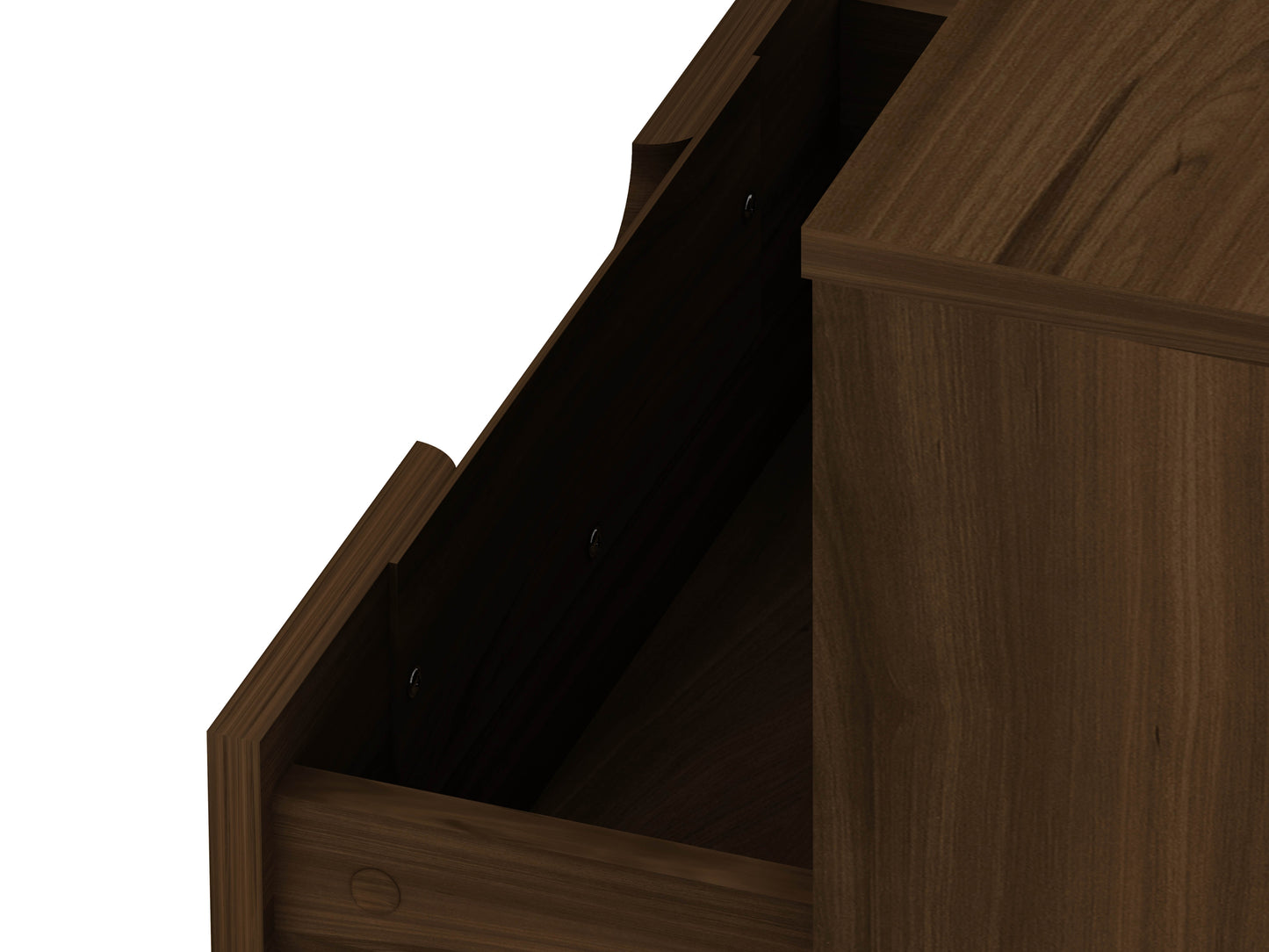 Manhattan Comfort Rockefeller 1.0 Mid-Century- Modern Nightstand with 1-Drawer in Brown 101GMC5