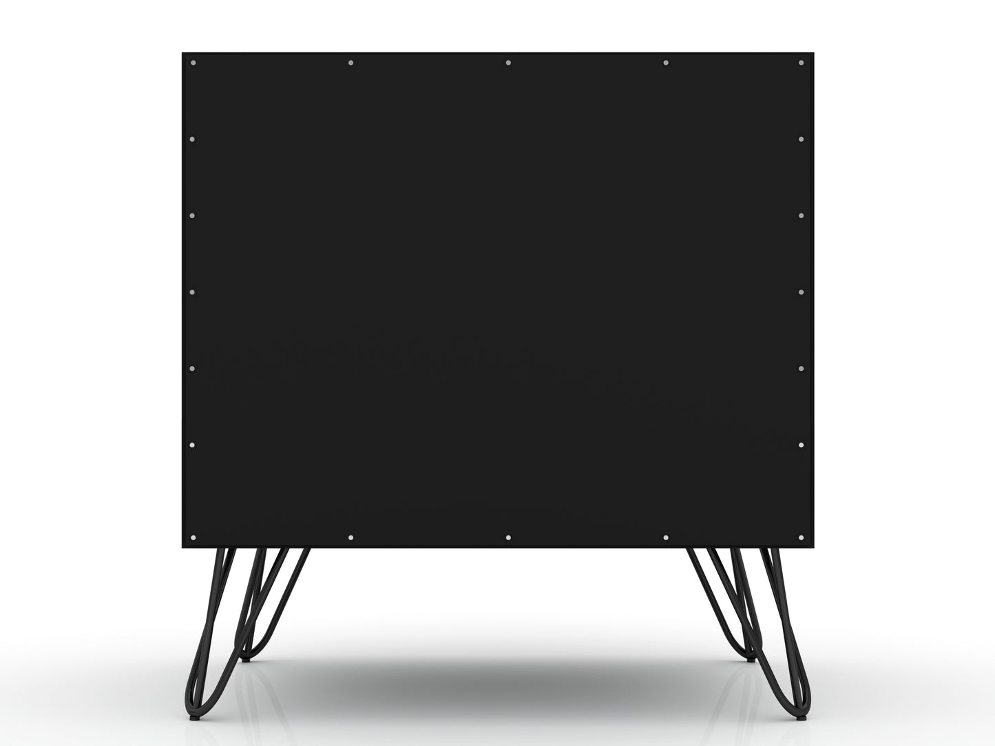 Rockefeller Mid-Century Modern 20" Nightstand in Black (2-Drawer) 102GMC2