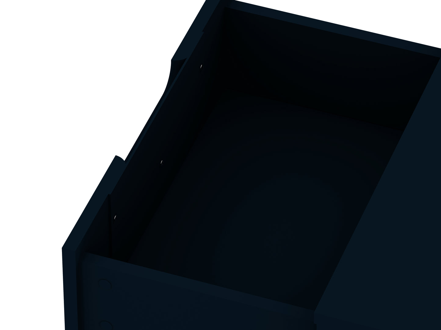 Manhattan Comfort Rockefeller 2.0 Mid-Century- Modern Nightstand with 2-Drawer in Tatiana Midnight Blue 102GMC4