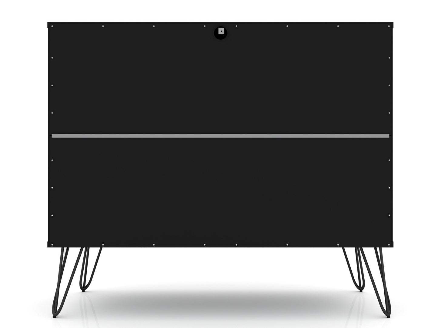 Manhattan Comfort Rockefeller Mid-Century- Modern Dresser with 3-Drawers in Black 103GMC2