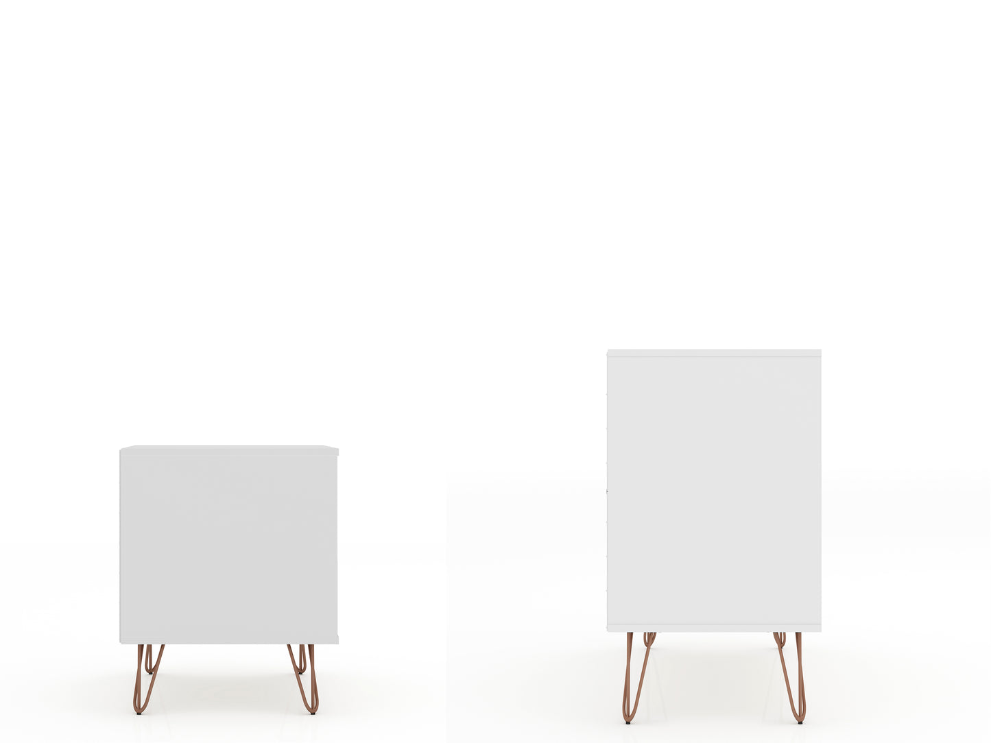 Rockefeller Mid-Century Modern 2-Piece Dresser Set in White 104GMC1