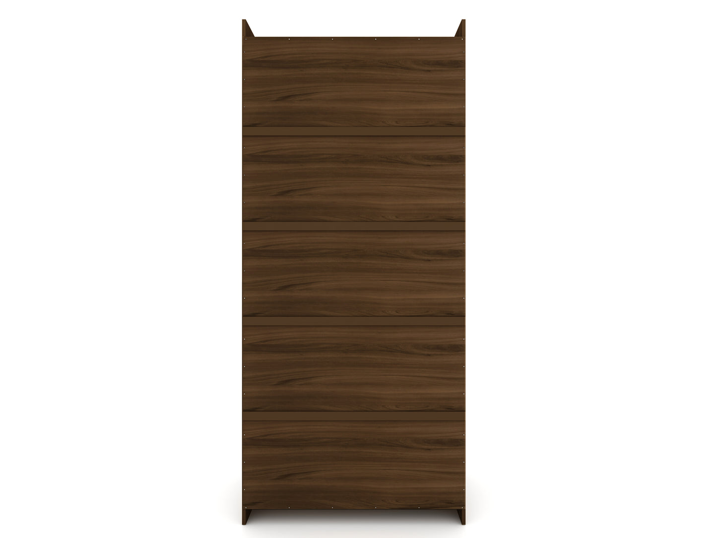 Manhattan Comfort Mulberry Open 1 Sectional Modern Armoire Wardrobe Closet with 2 Drawers in Brown 109GMC5