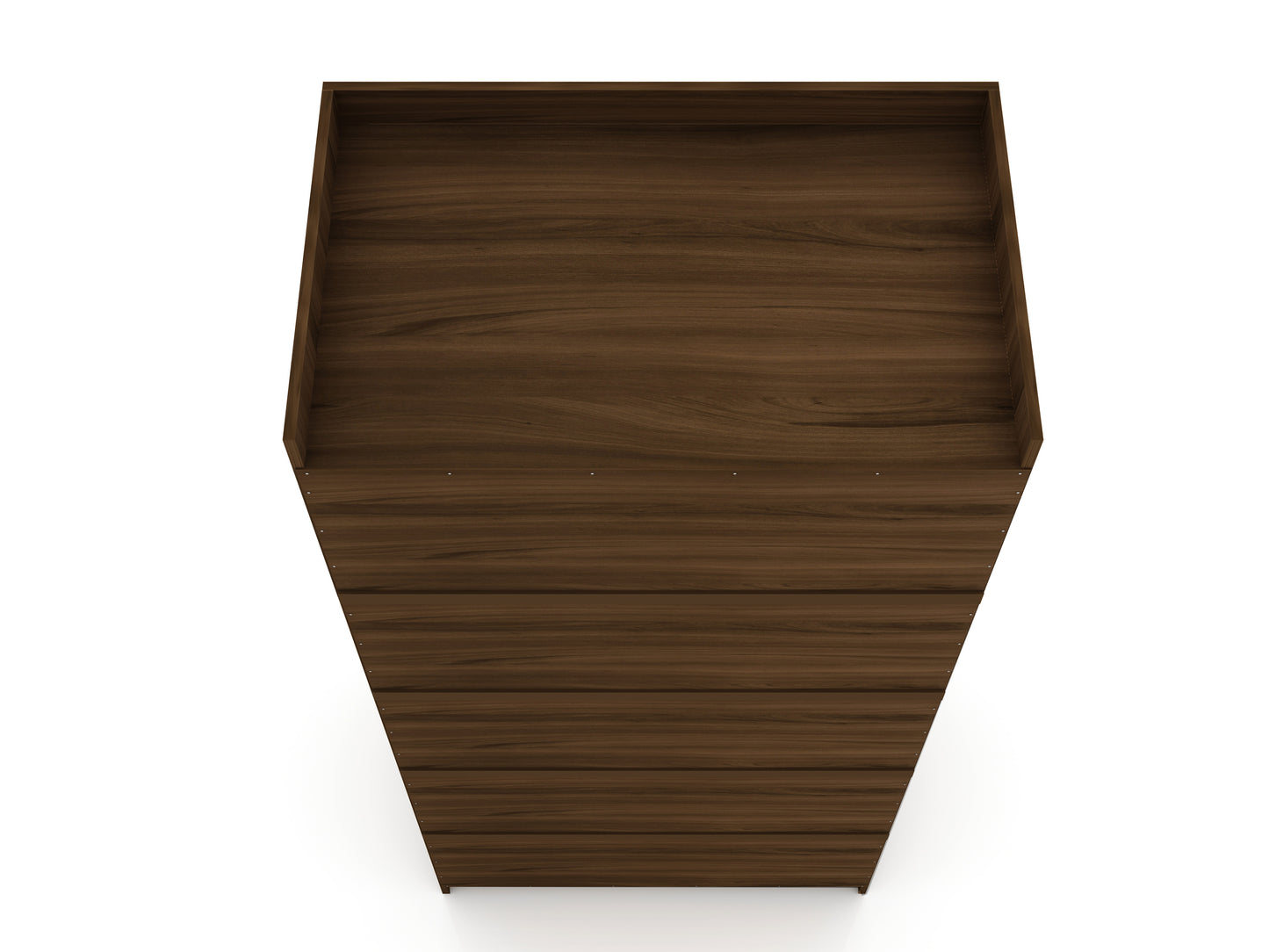 Manhattan Comfort Mulberry Open 1 Sectional Modern Armoire Wardrobe Closet with 2 Drawers in Brown 109GMC5