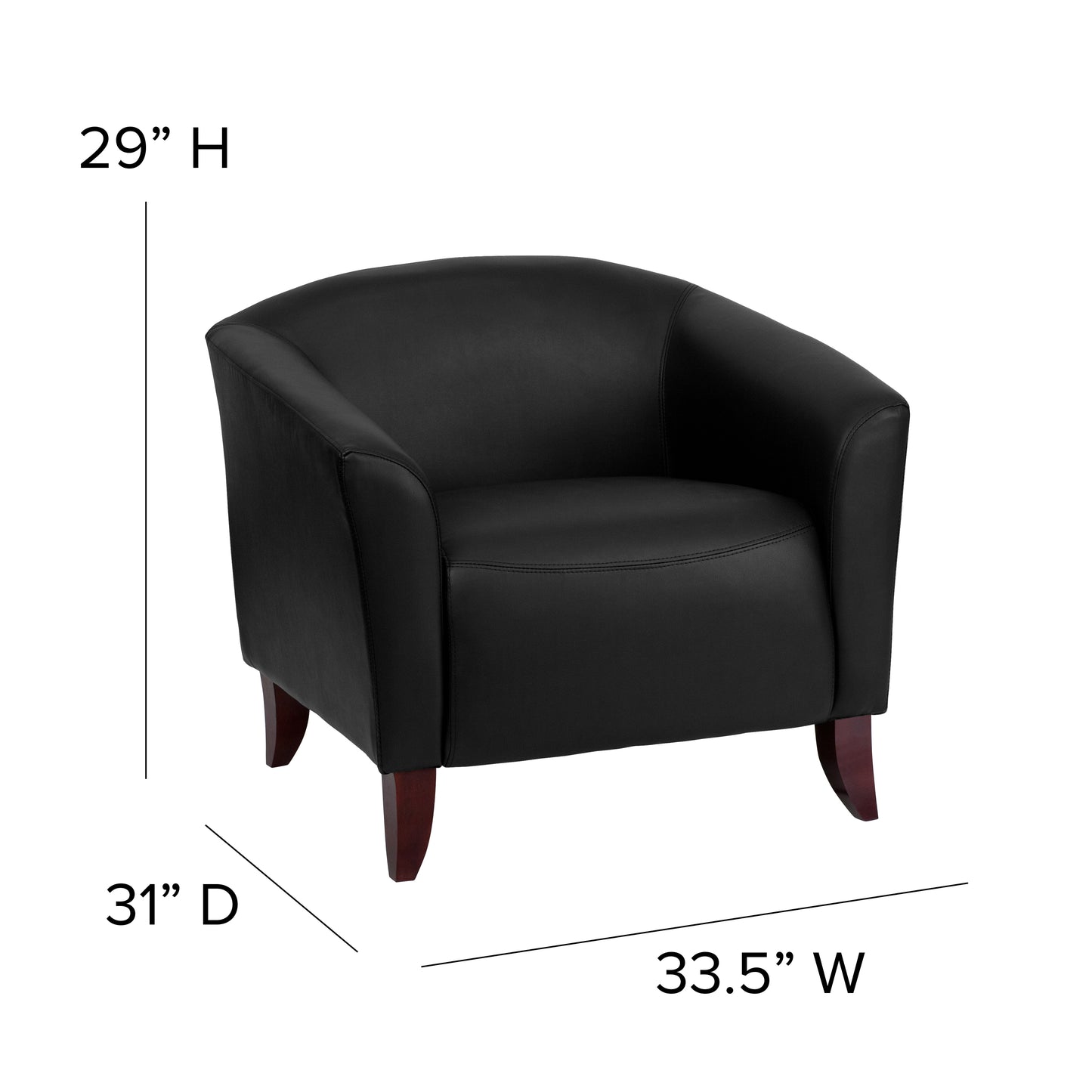 HERCULES Imperial Series Black LeatherSoft Chair Black