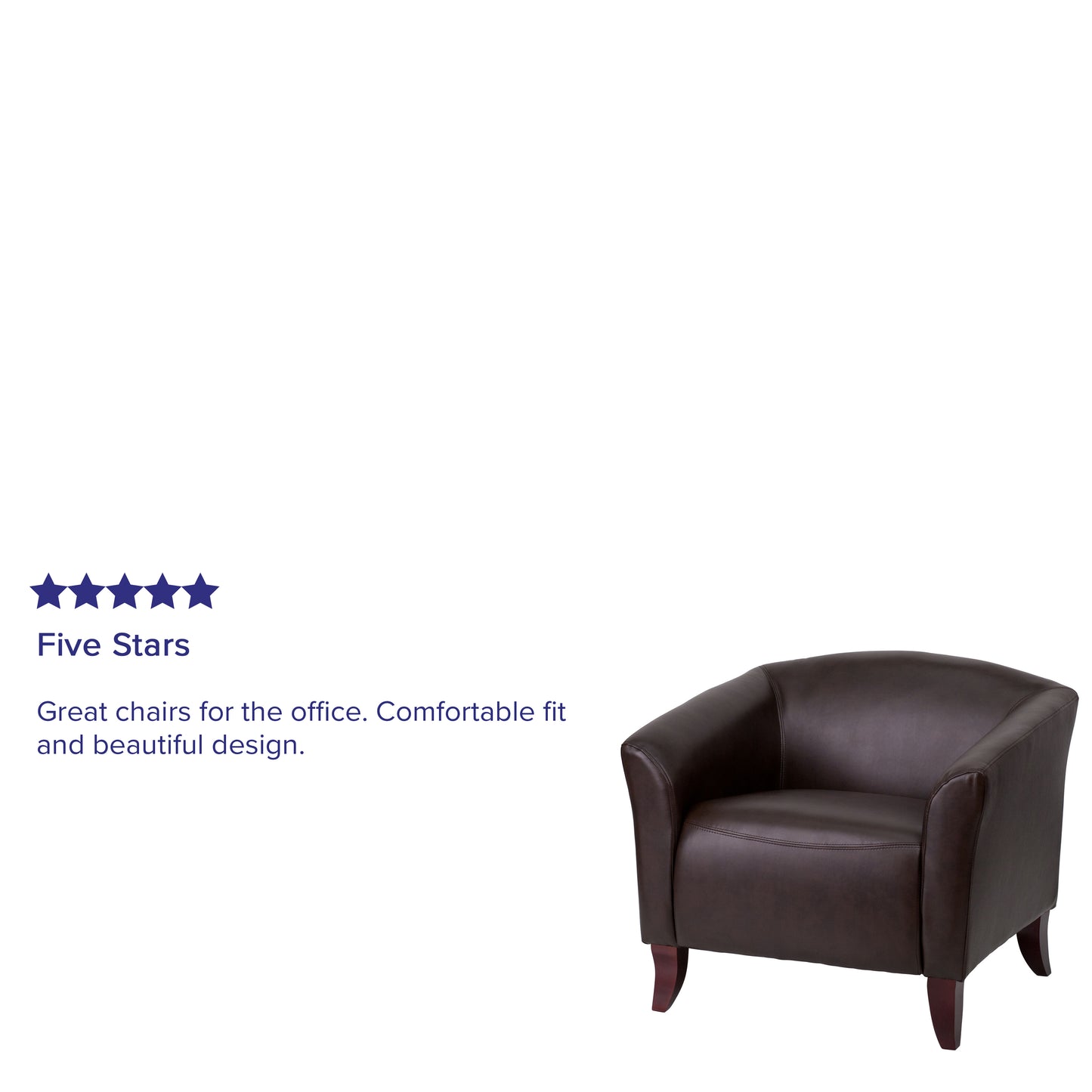 HERCULES Imperial Series Brown LeatherSoft Chair Brown