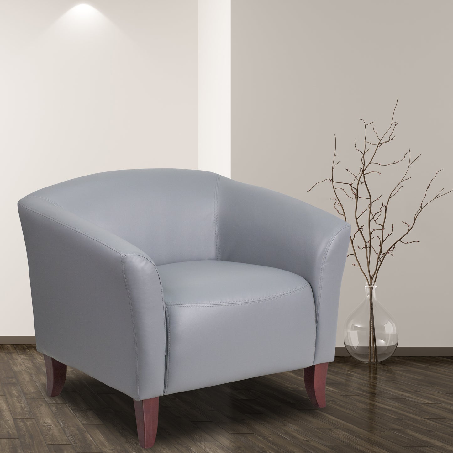 HERCULES Imperial Series Gray LeatherSoft Chair Gray