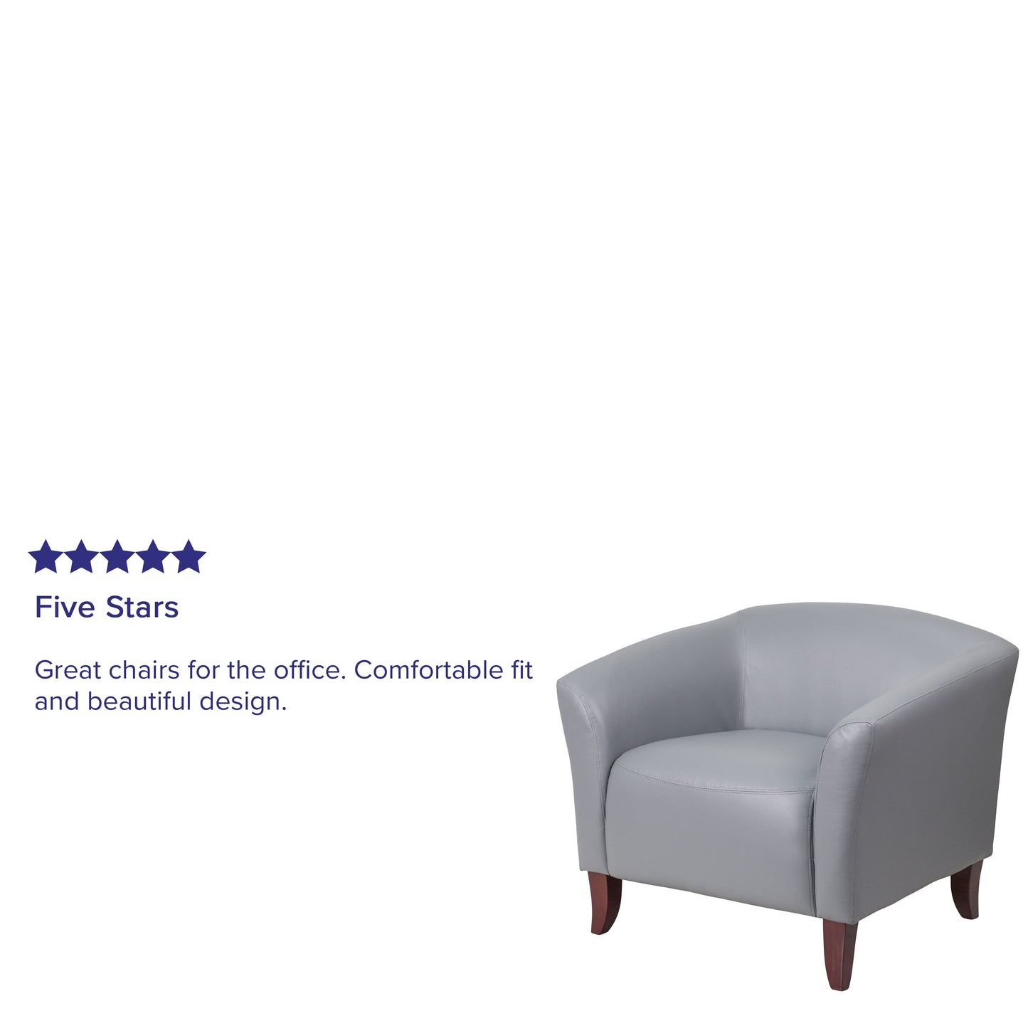 HERCULES Imperial Series Gray LeatherSoft Chair Gray