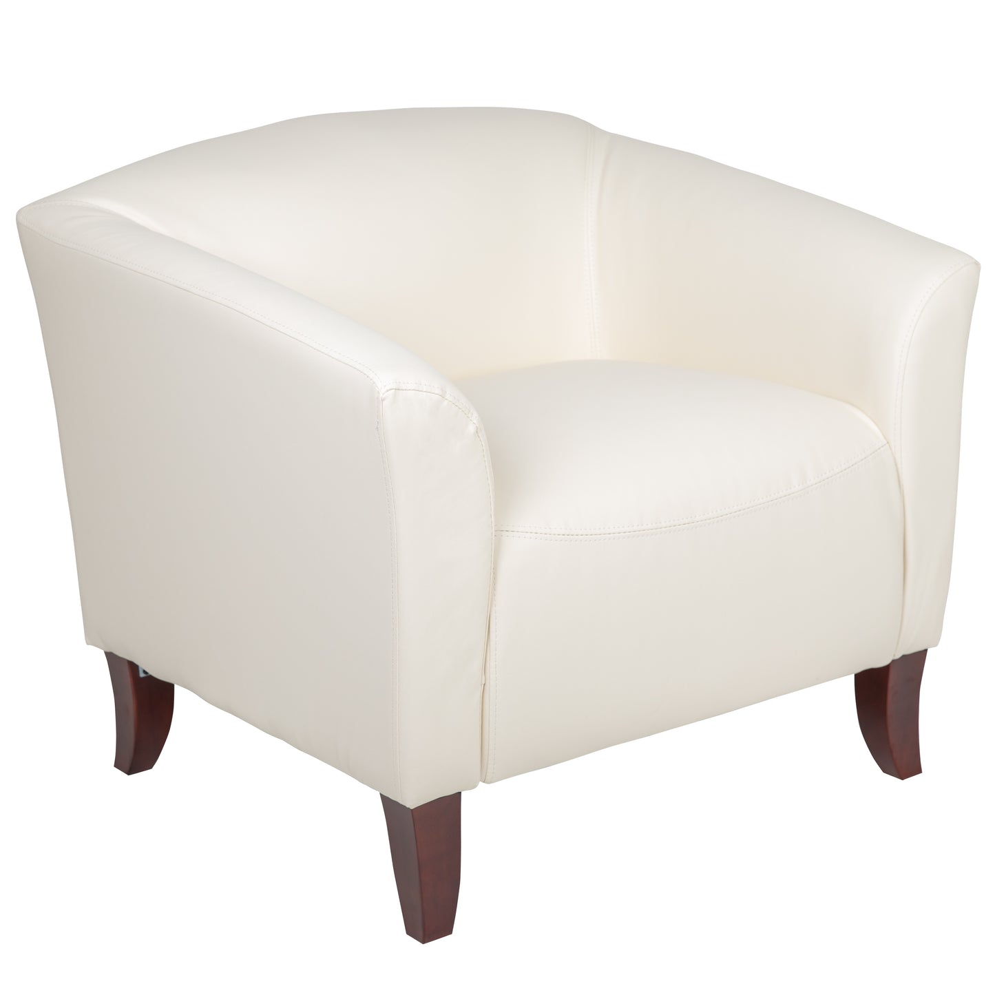 HERCULES Imperial Series Ivory LeatherSoft Chair Ivory 111-1-WH-GG