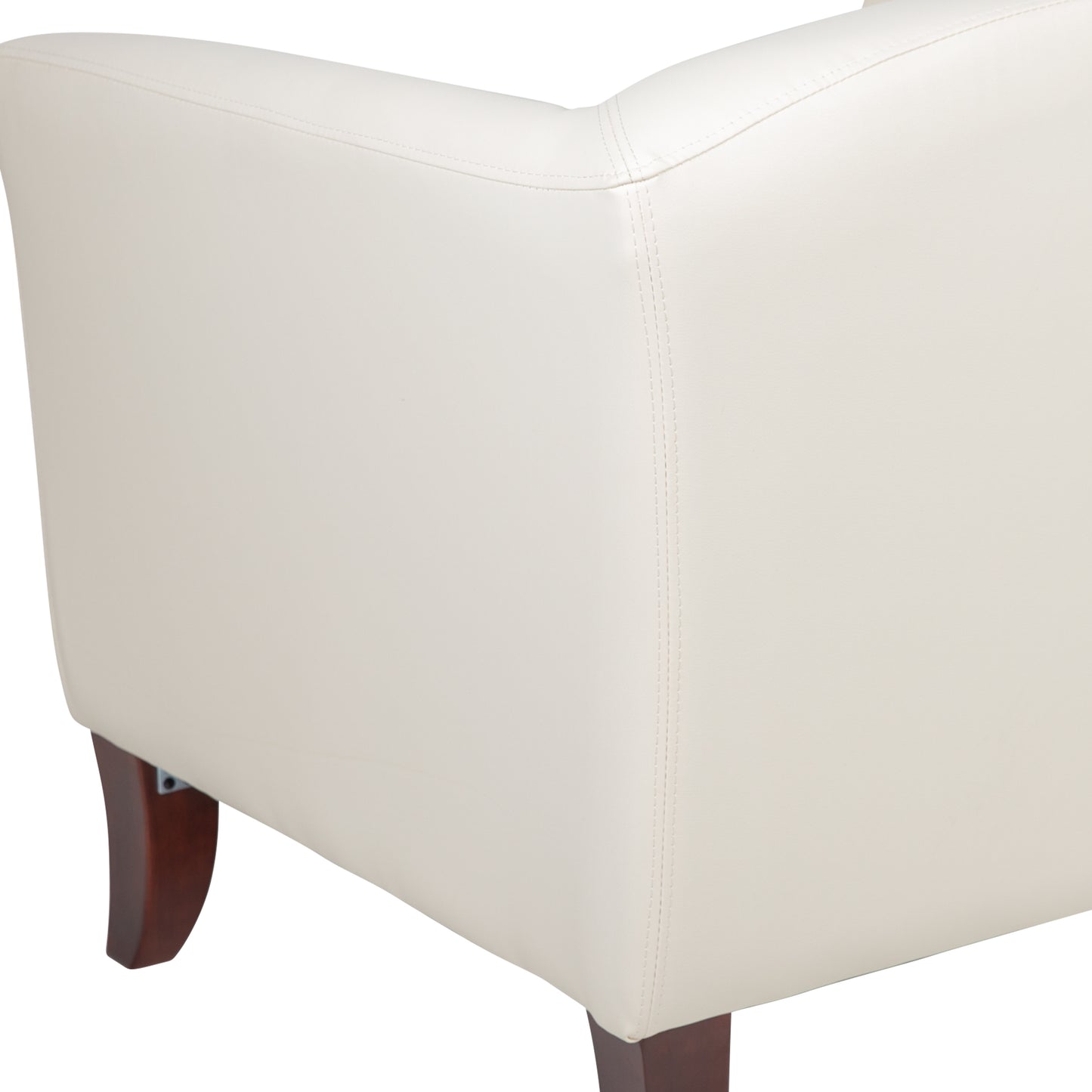 HERCULES Imperial Series Ivory LeatherSoft Chair Ivory 111-1-WH-GG