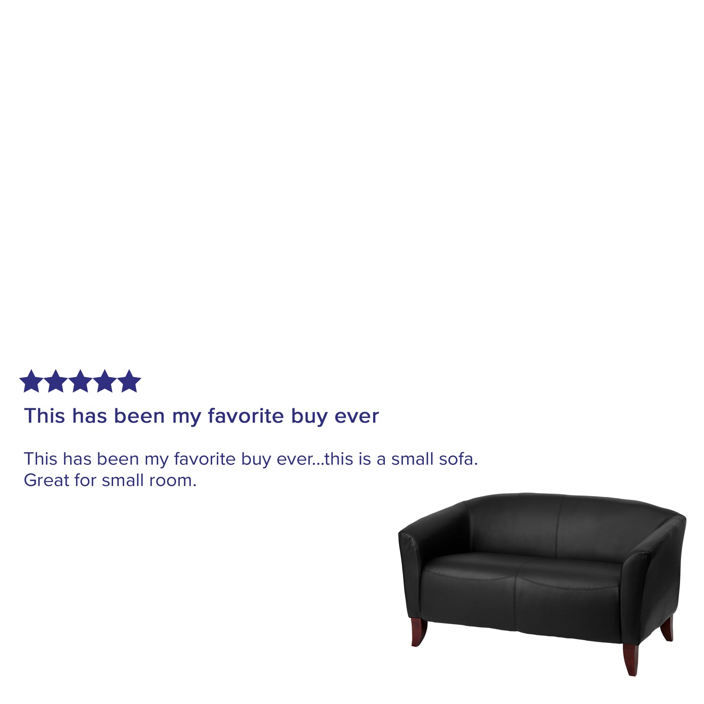 HERCULES Imperial Series Black LeatherSoft Loveseat Black