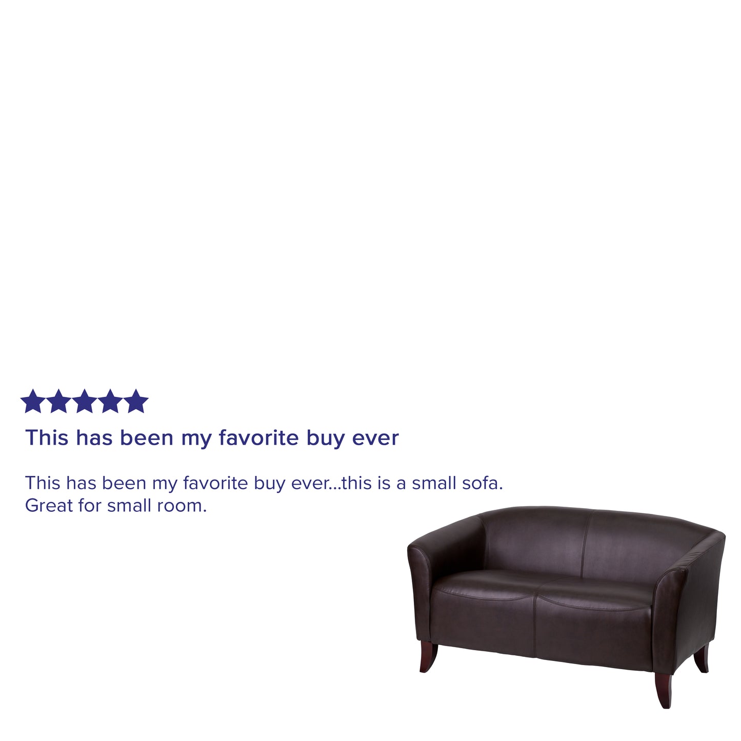 HERCULES Imperial Series Brown LeatherSoft Loveseat Brown