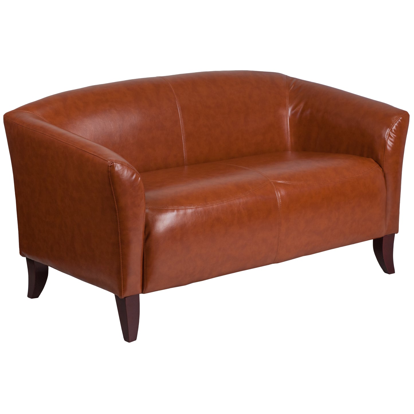 HERCULES Imperial Series Cognac LeatherSoft Loveseat Cognac 111-2-CG-GG