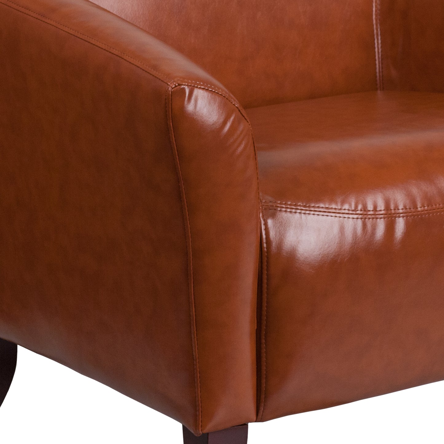 HERCULES Imperial Series Cognac LeatherSoft Loveseat Cognac 111-2-CG-GG