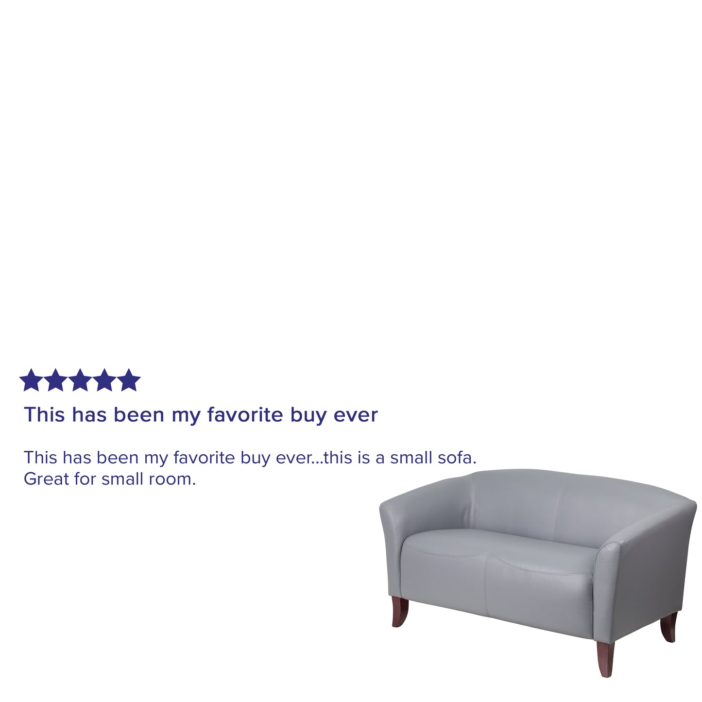 HERCULES Imperial Series Gray LeatherSoft Loveseat Gray