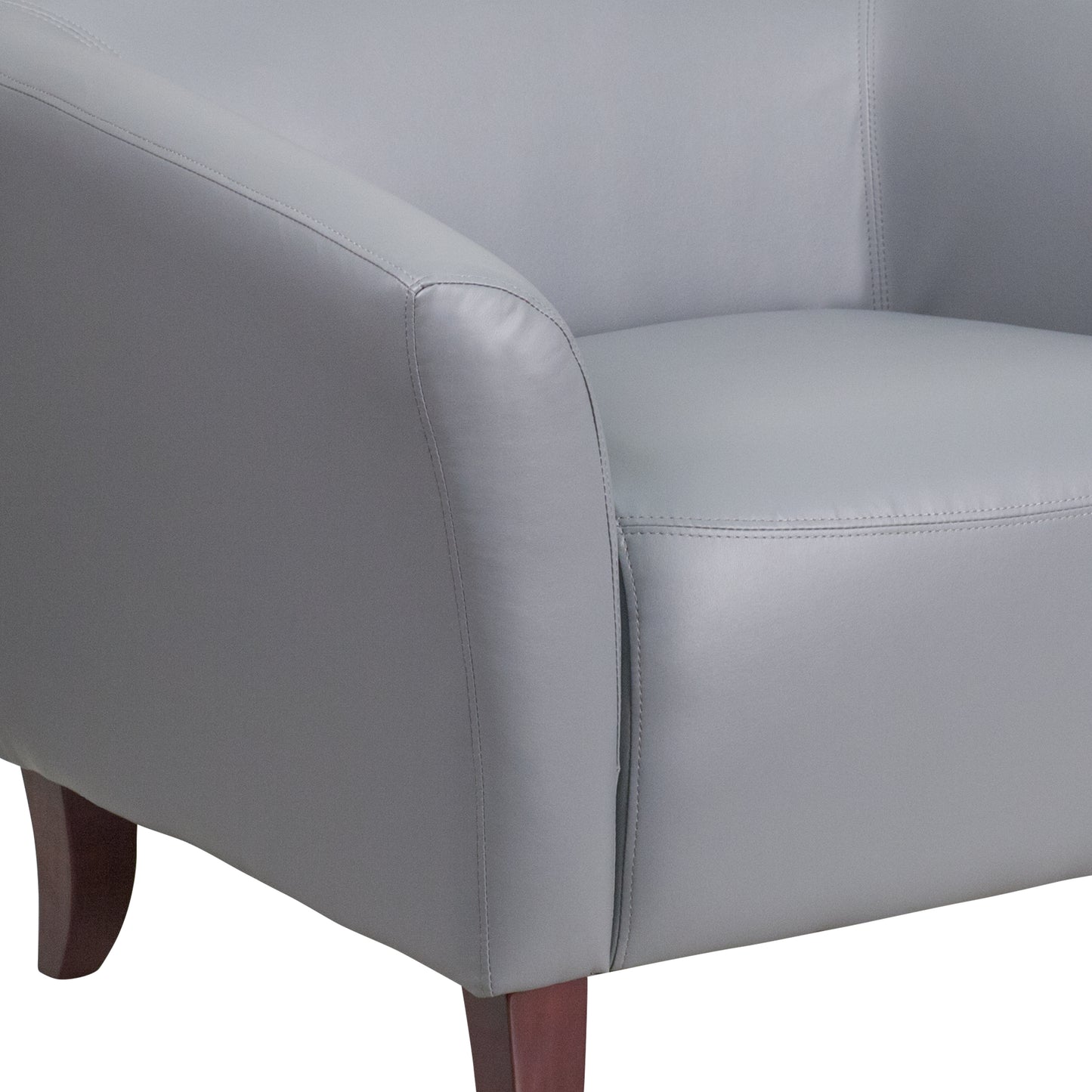HERCULES Imperial Series Gray LeatherSoft Loveseat Gray