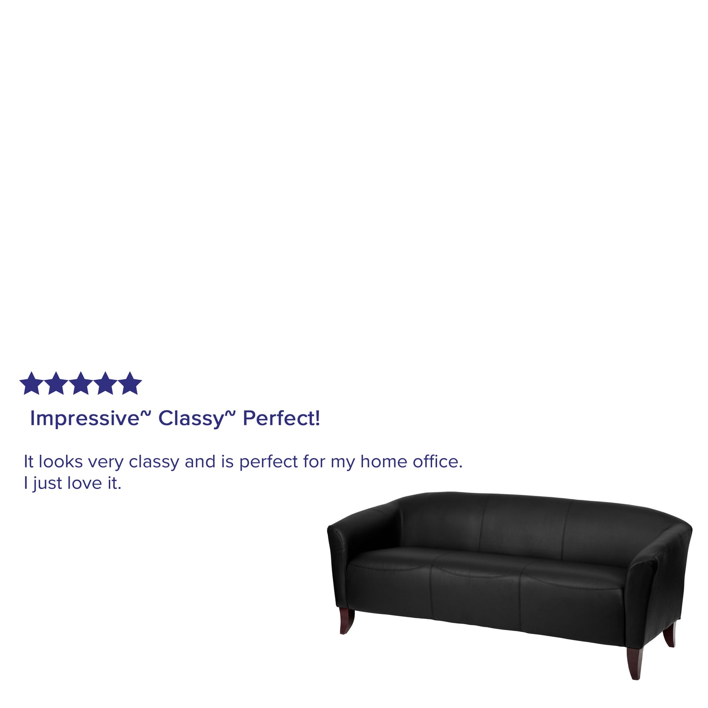 HERCULES Imperial Series Black LeatherSoft Sofa Black
