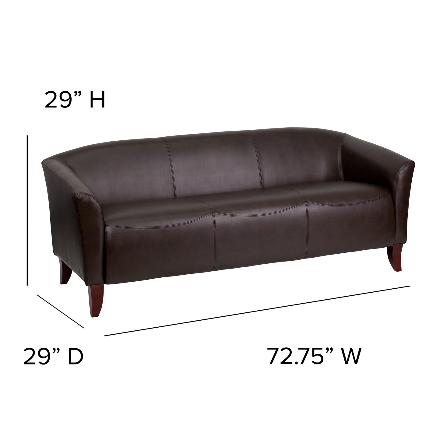 HERCULES Imperial Series Brown LeatherSoft Sofa Brown