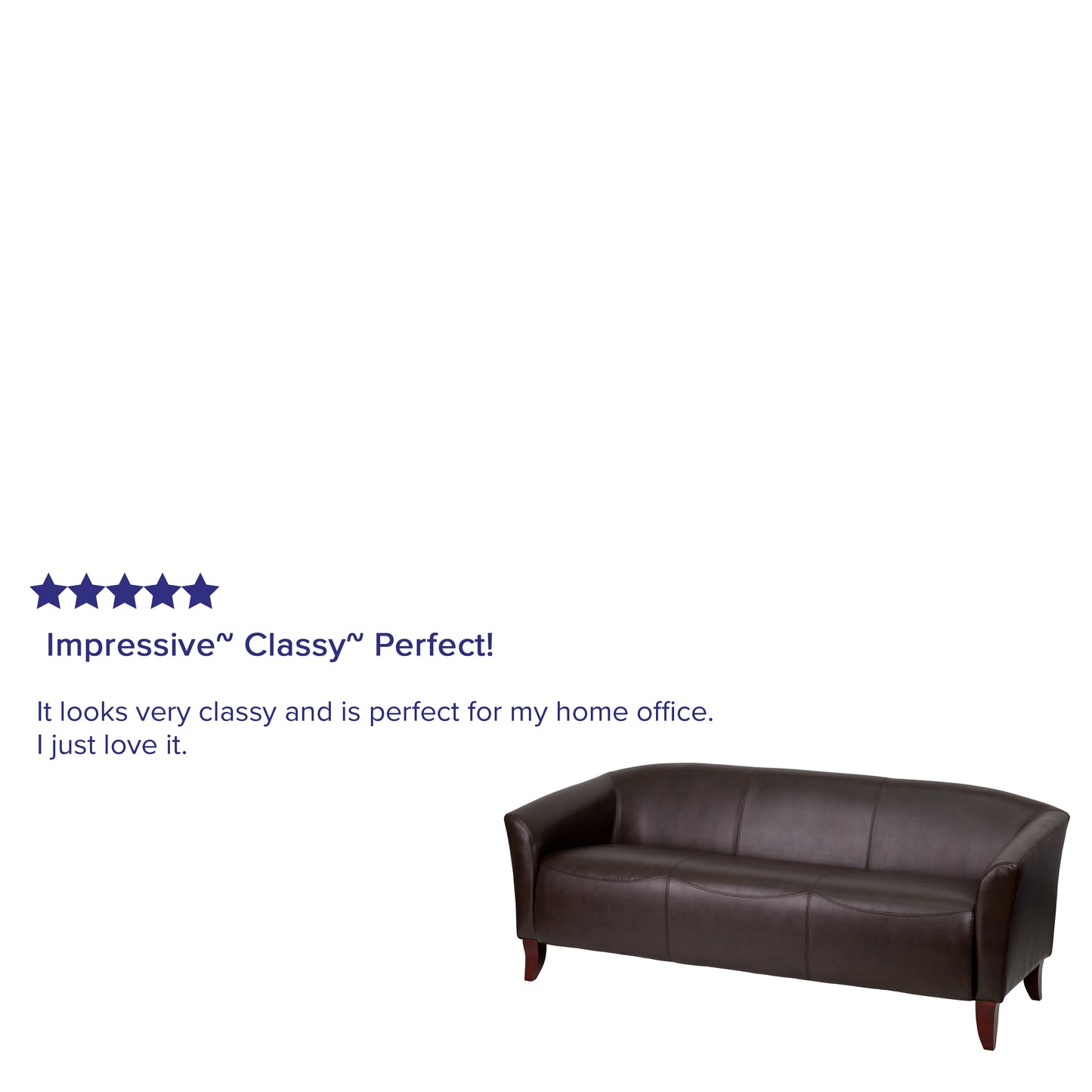 HERCULES Imperial Series Brown LeatherSoft Sofa Brown