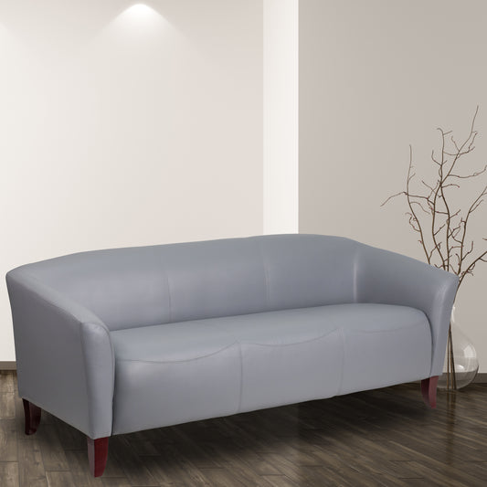 HERCULES Imperial Series Gray LeatherSoft Sofa Gray 111-3-GY-GG