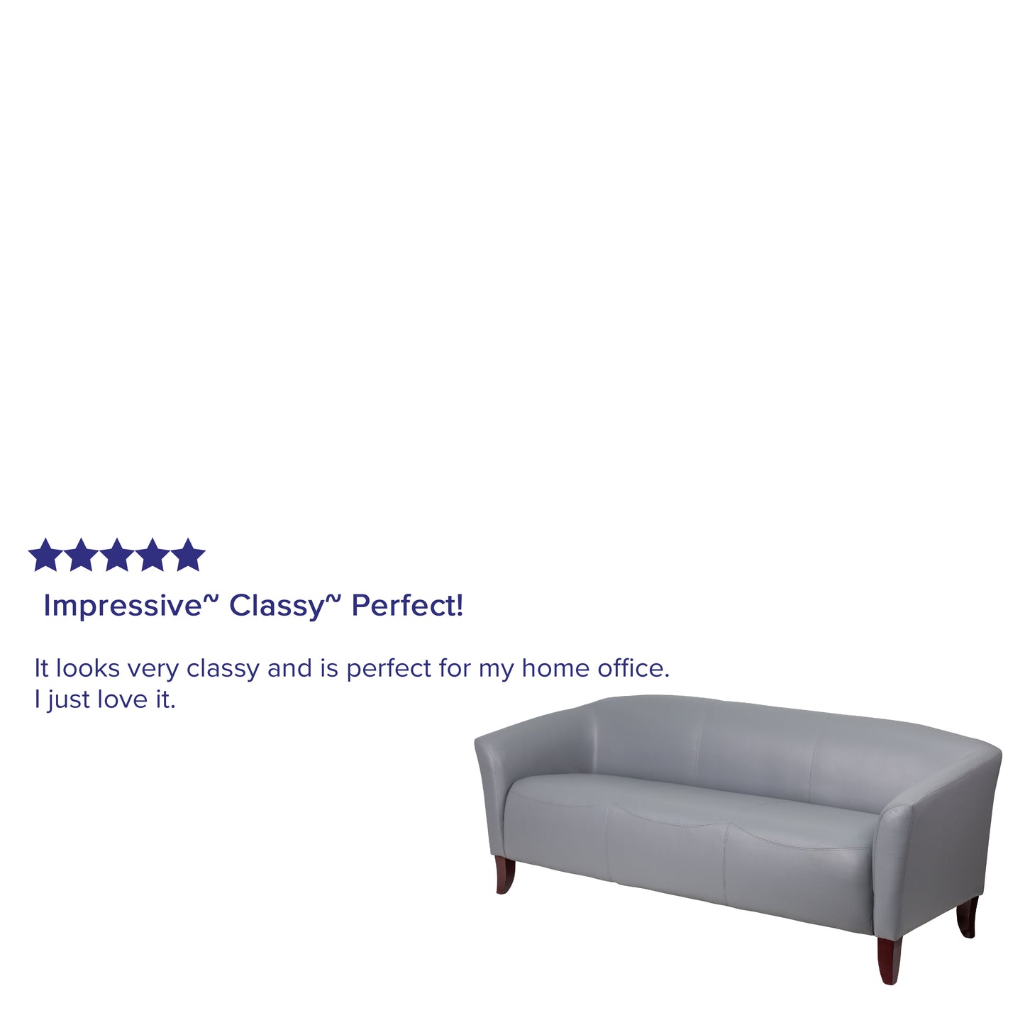 HERCULES Imperial Series Gray LeatherSoft Sofa Gray