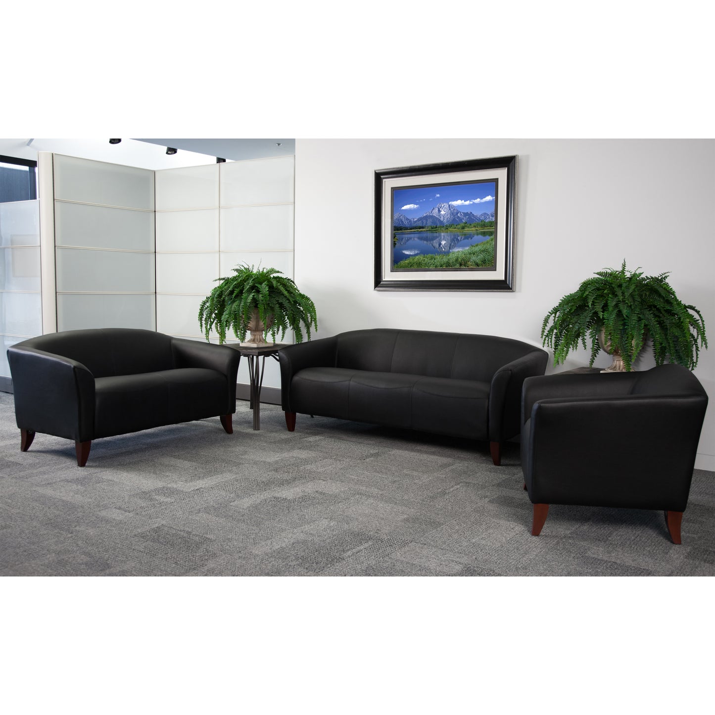 HERCULES Imperial Series Reception Set in Black LeatherSoft Black