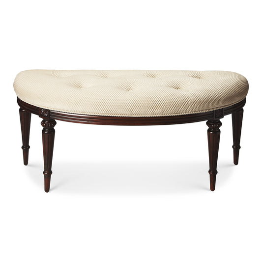 Tamara Upholstered Demilune 45"W Bench in Dark Brown 1120024