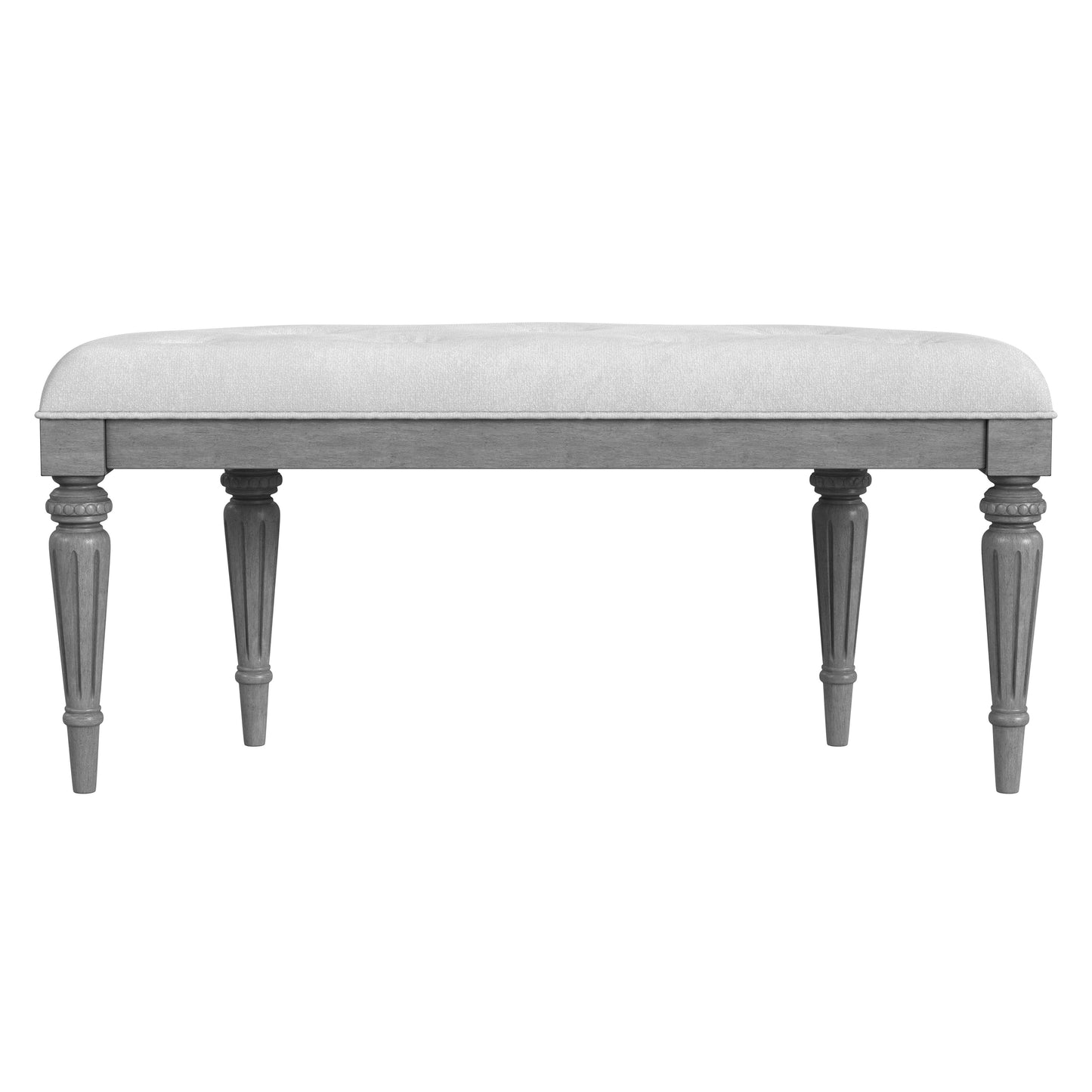 Tamara Upholstered Demilune 45"W Bench in Gray 1120418