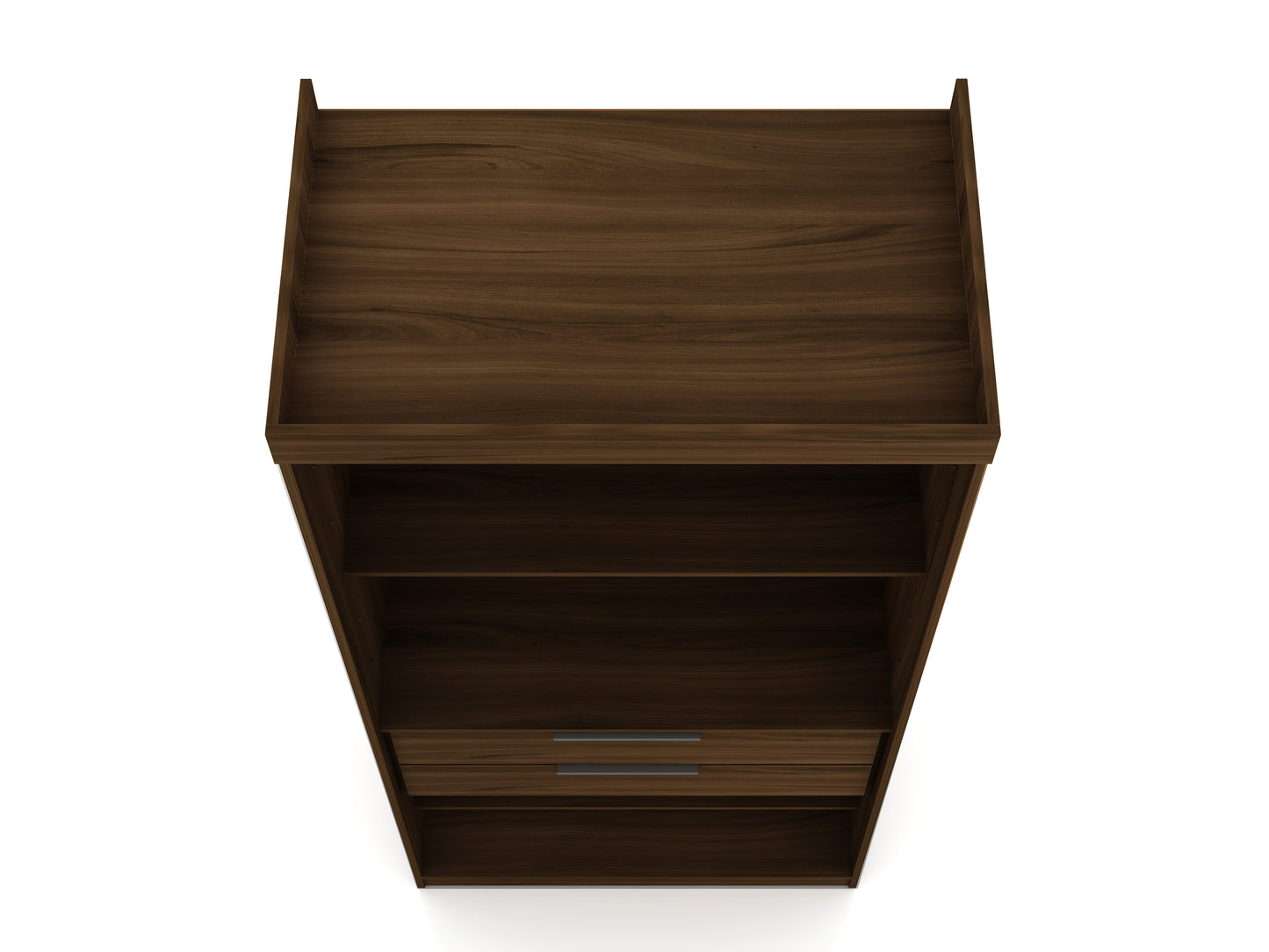 Manhattan Comfort Mulberry Open 2 Sectional Modern Wardrobe Closet with 4 Drawers - Set of 2 in Brown 112GMC5