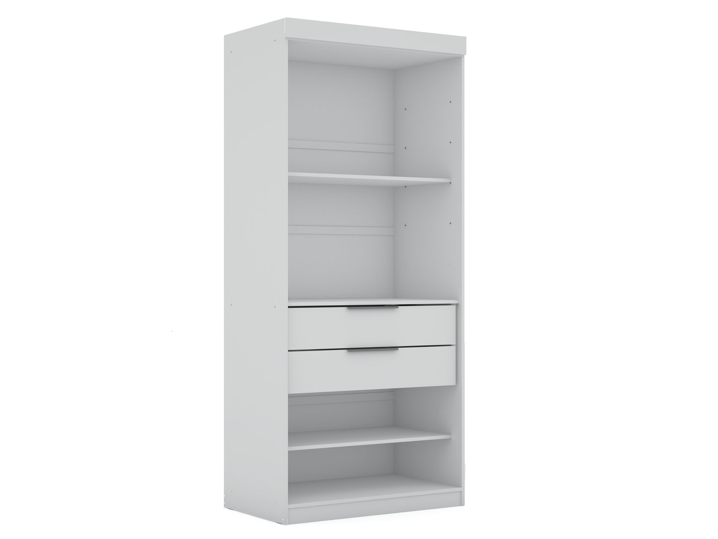 Mulberry Contemporary Modern 36" Wardrobe Closet in White - Set of 3 113GMC1