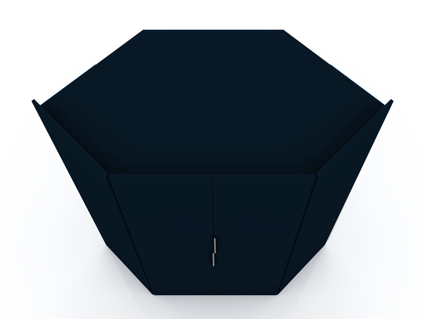 Manhattan Comfort Mulberry 2.0 Modern Corner Wardrobe Closet with 2 Hanging Rods in Tatiana Midnight Blue 115GMC4