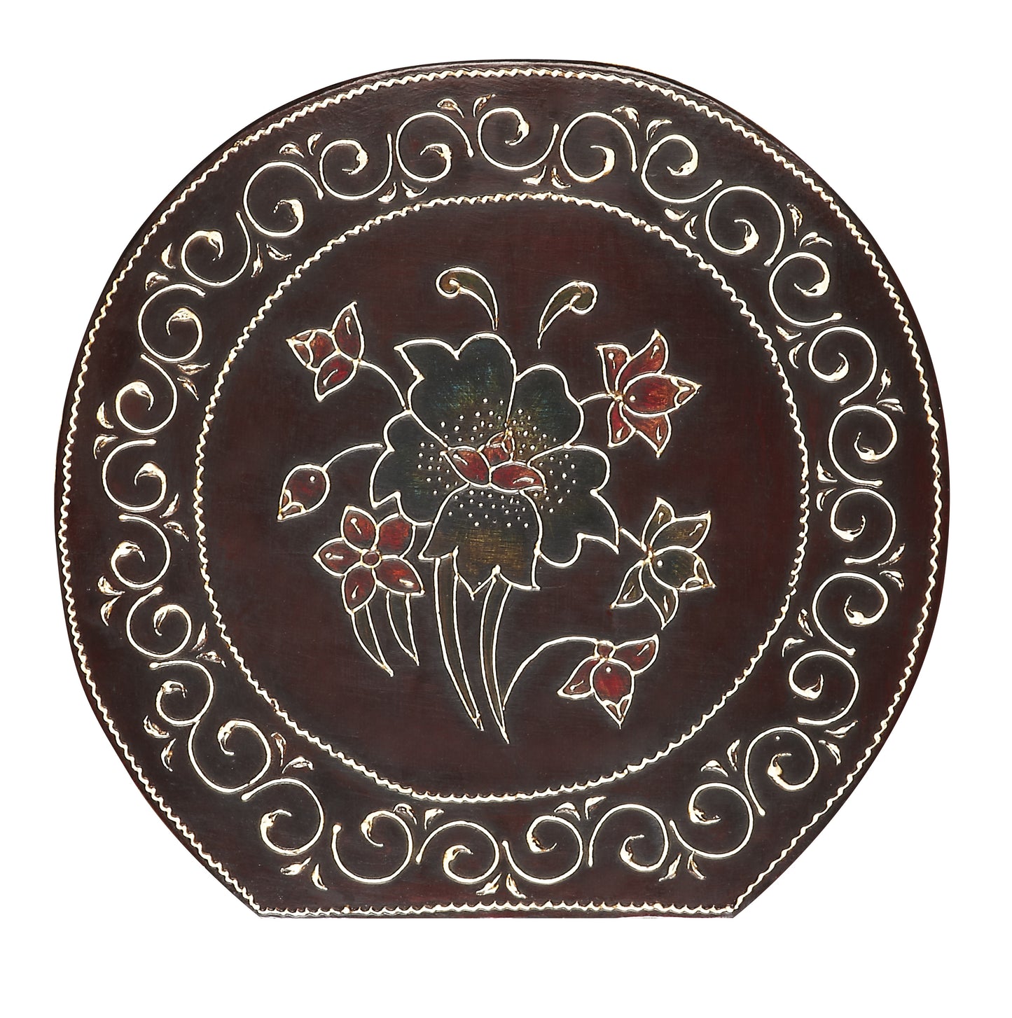 Butler Specialty Company Botswana 17 in. W Novelty Elephant Shaped Hand Painted Solid Wood Side Table, Assorted